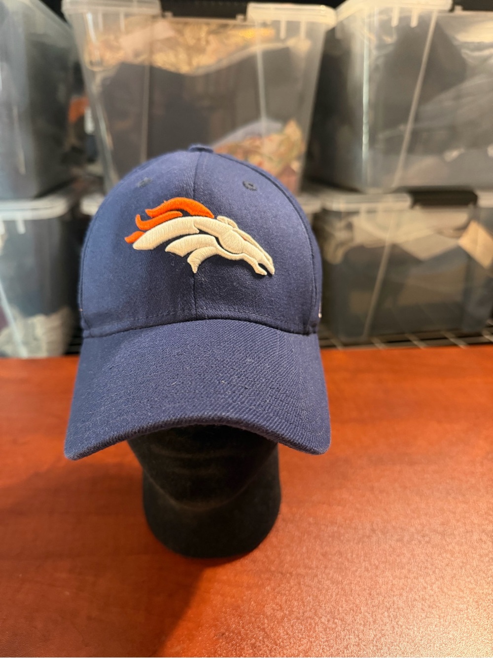 NFL Denver Broncos Blue Baseball Cap with Orange & White Logo
